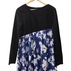 Bonny Billy Dress Womens XL Floral Black Blue White